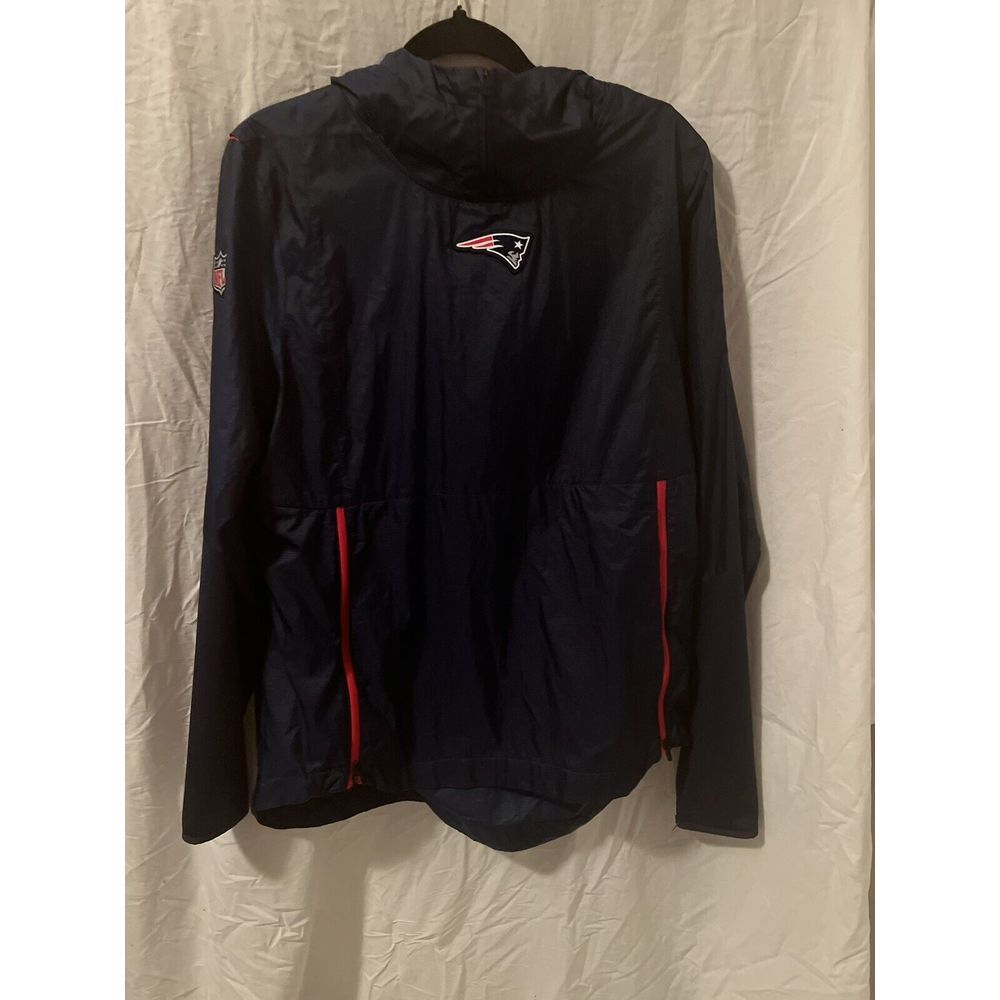 New England Patriots Mens Sz M Windbreaker NFL Navy/Red